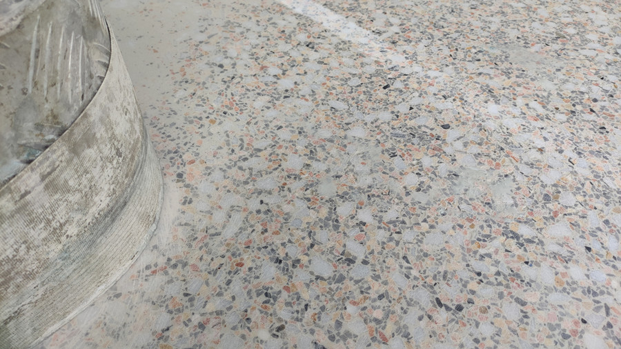 纳米水磨石开面后的效果