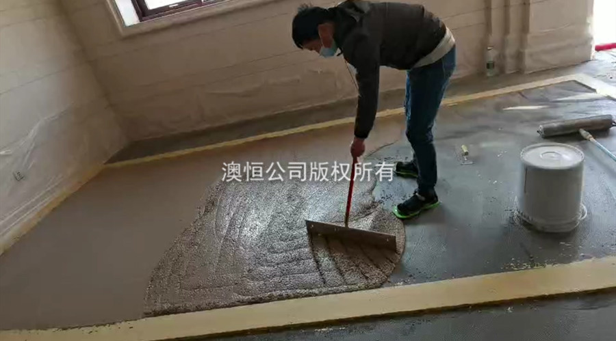 新型无机磨石停车场施工(1) 新型无机磨石停车场施工(1)