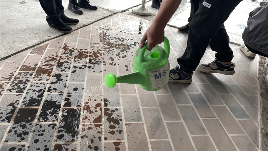 红砖研磨固化成镜实操